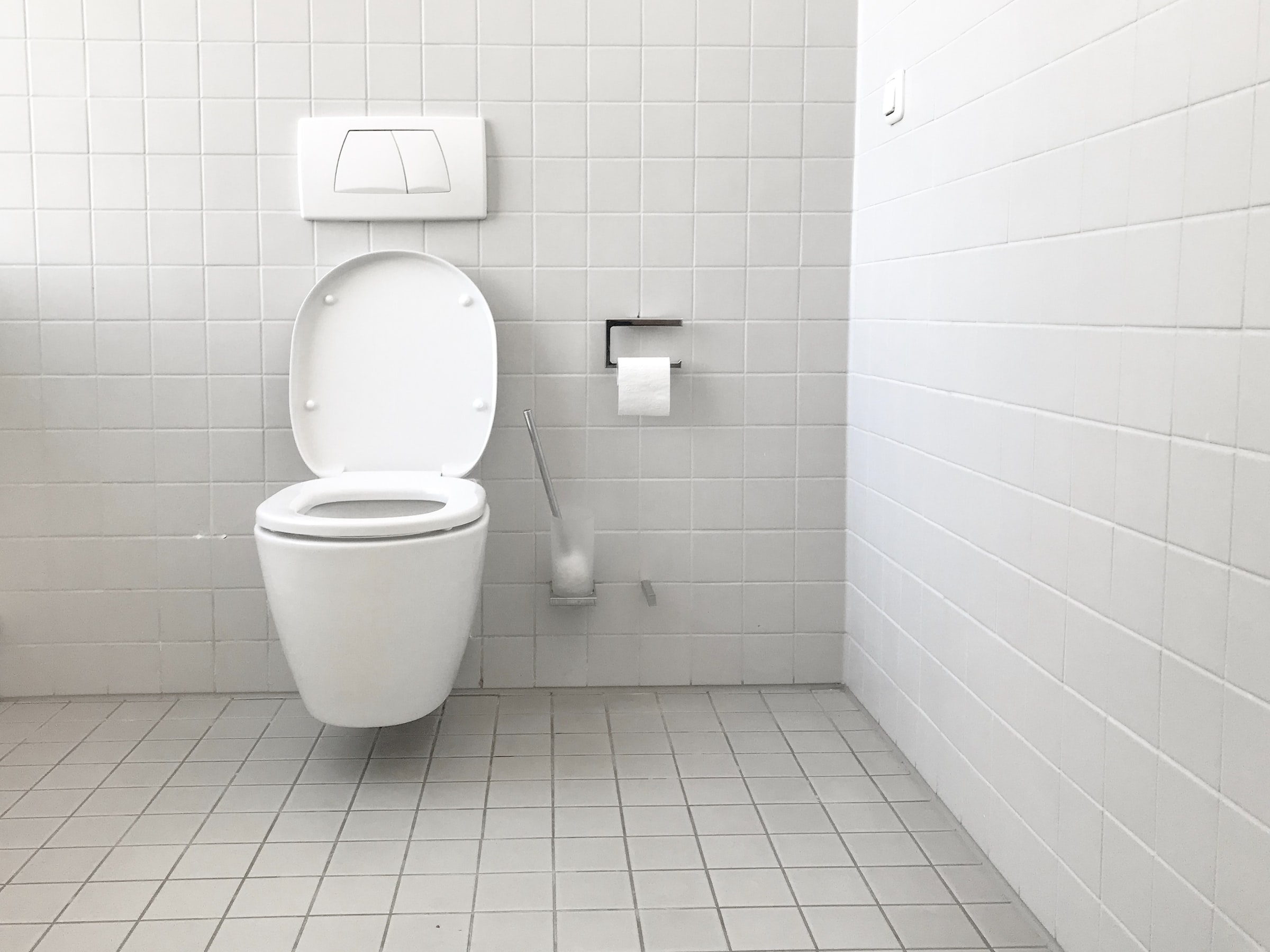 A toilet in a modern bathroom