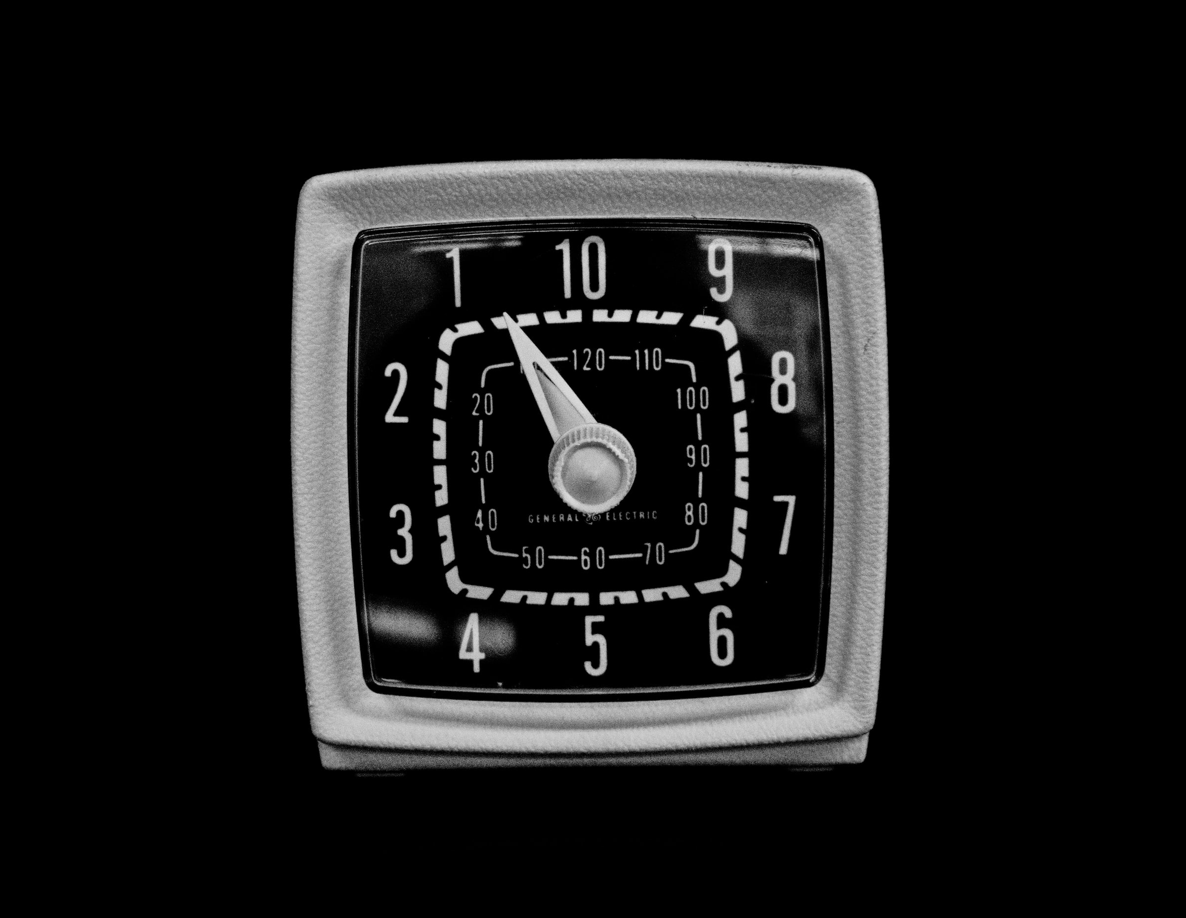 A black-and-white stopwatch